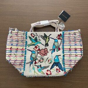 America & Beyond Beaded & Embroidered Hummingbirds Tote Bag